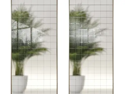 Glass block partition 3 3D model