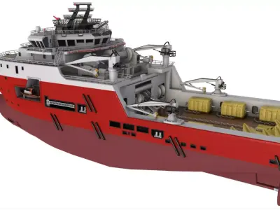 Duchess Anchor Handling Supply Tug Vessel 2 3D model