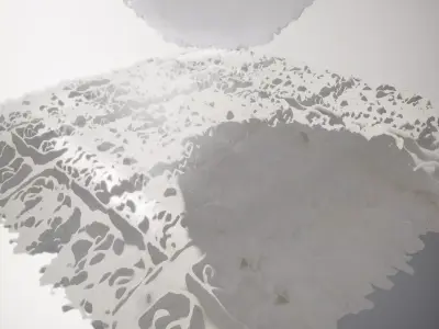 Ceramic Ornate White Embossed Texture