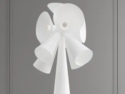 Nebula pendant light hanging from wall 3D model