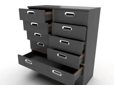 commode 13 Low-poly 3D model