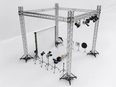 Studio Photography Lights 3D model