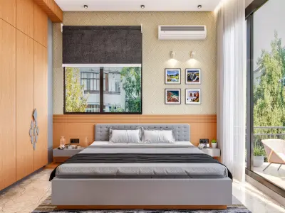 Interior - Modern Style Bedroom 3D model