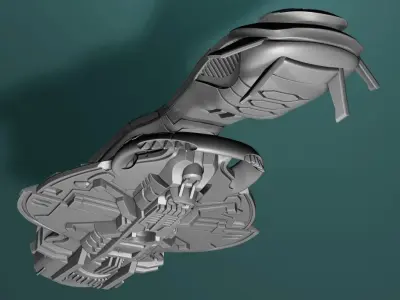 Halo Ship ORS heavy cruiser 3D print model