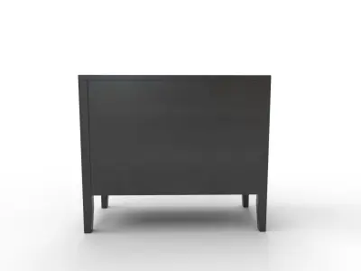 TallSolidWood Door Accent Cabinet 3D model