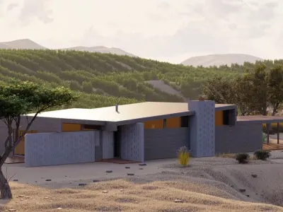 pack Casa Scene-3 villa-two modern house 3D model