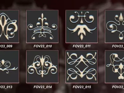 130 3D Ornament Collection Vol 23 3D model
