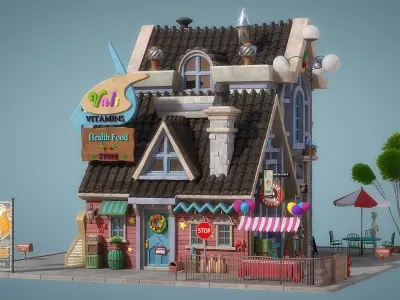 Cartoon House 21 3D model