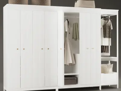 KEA IDANAS Wardrobe combination 3D model