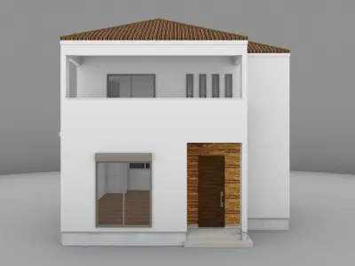House model for background 03 Low-poly 3D model