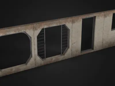 Industrial Doors Pack Low-poly 3D model