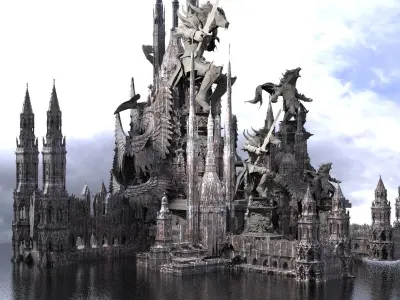 Lycan Werewolf Arch City 3 Kitbash 3  3D model