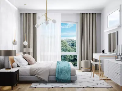 Scene bedroom interior  3D model