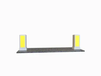 Road Crossing Low-poly 3D model