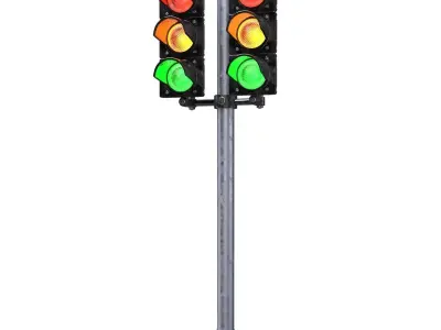 Double Traffic Light 3D model