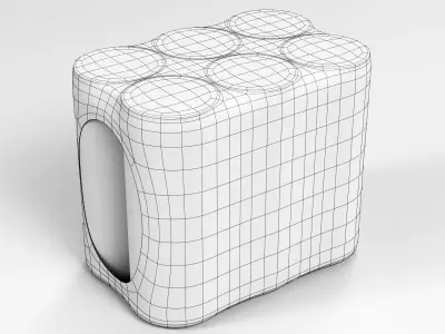 6x 250ml Sleek shrinkwrapped beverage cans 3D model