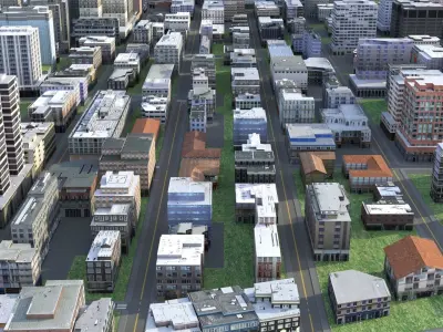 City 99 Low-poly 3D model