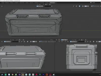 Military Container Low-poly 3D model
