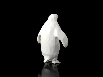 Penguin Low Poligonal Low-poly 3D model