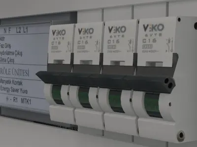Fuse Box Low-poly 3D model