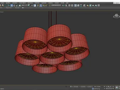 Marimba LED Pendant Low-poly 3D model