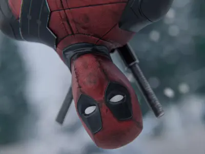 Dead Pool Mid Poly 3d Model Low-poly 3D model