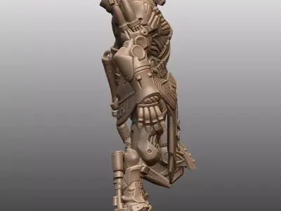 yber Warrior Elite High-Tech Armored Mecha Soldier 3D print model
