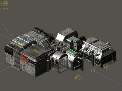 Future World - Machinery 01 3D model