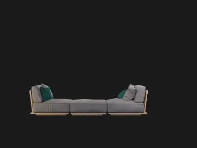 Flexform Zante ottoman 3D model