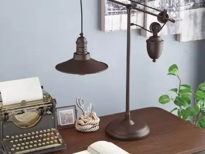 Entiat Adjustable Metal Desk Lamp 3D model