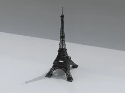 Eiffel Tower Paris 3d model Low-poly 3D model