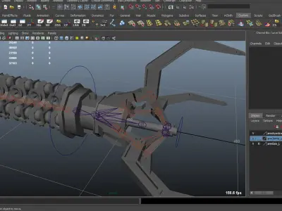 Robot Mechanic Arm OBJ - style one 3D model