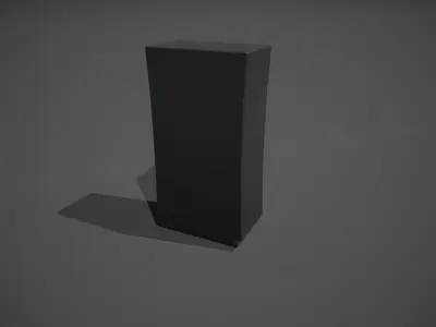 Grey and Black Stylized Locker Low-poly 3D model