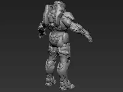 Sci-Fi Military Armour Basemesh 002 3D model