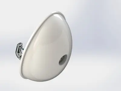 Hand washing basin with light sensor automatic control 3D model