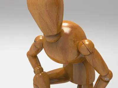 Wooden Dummy 3D model purchase