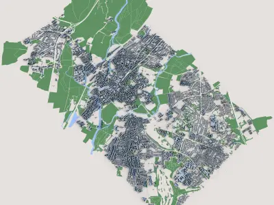 Oxford City United Kingdom 3D model