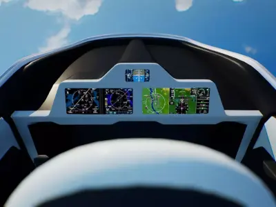 Futuristic Car Consept High Quality Rigged 3D Low-poly 3D model