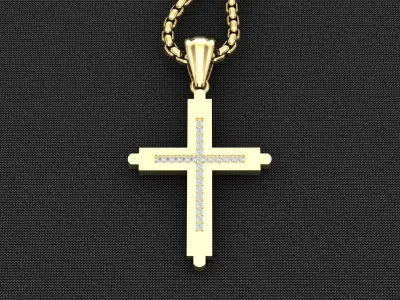 Cross Light Gold 3CP096 3DM STL 3D model