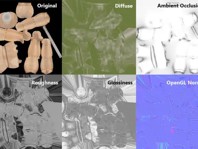 Mannequin Clone Army 16 3D Scans with PBR Textures Low-poly 3D model