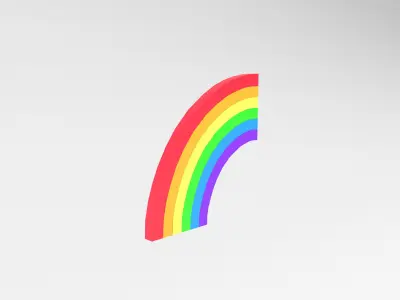 Rainbow v1 001 Low-poly 3D model