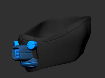 gas mask helmet scifi high poly sculpt 3d printable ver 7 3D model