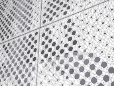 perforated metal panel N1 3D model