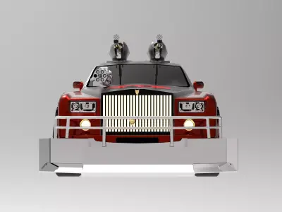 Death Race Car Low-poly 3D model purchase