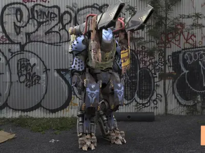 SCI-FI Characters 02 TITAN Low-poly 3D model