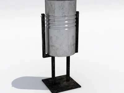 Street trash can - collection 6 models 3D model