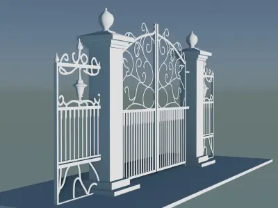 Iron gate STL 3D print model