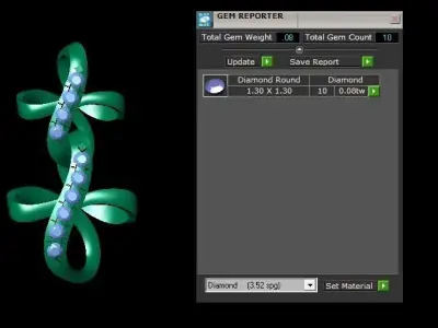 Solitaire Pendant 3DM STL OBJ FBX Render Details 3D print model