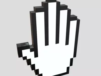 Cursor Hand 3 Low-poly 3D model