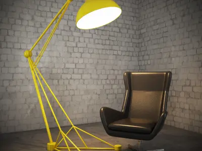 Lamp floor 3D model buy